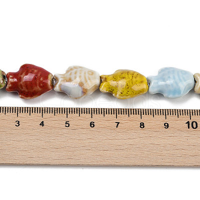 Handmade Porcelain Beads Strands X-PORC-P030-01A-13-1