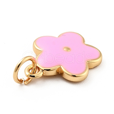 Rack Plating Brass Enamel Charms KK-G387-09G-07-1
