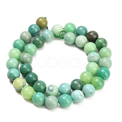 Natural Green Grass Agate Beads Strands GG-CBA007A-B03-10mm-1