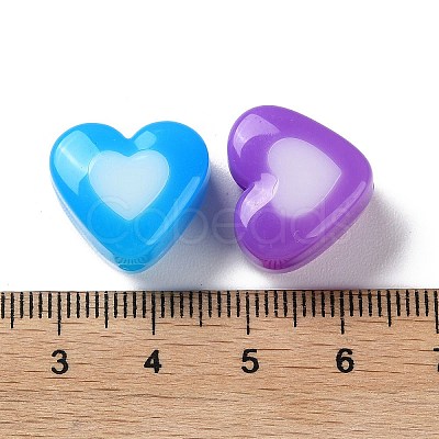 Two Tone Opaque Acrylic Beads X-SACR-I005-05A-1