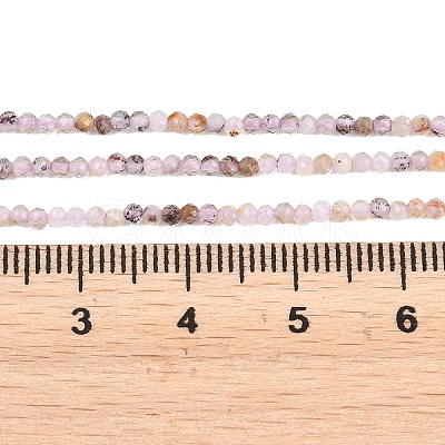 Natural Purple Rutilated Quartz Beads Strands G-RM250104-D7-1