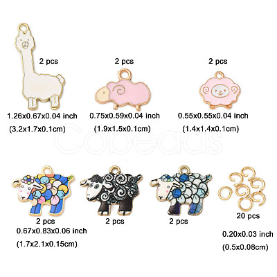 Alloy Enamel Pendants ENAM-FP0002-48-1