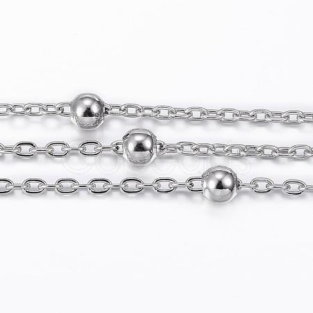 Tarnish Resistant 304 Stainless Steel Cable Chains CHS-H009-30P-1