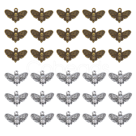 100Pcs 2 Colors Tibetan Style Alloy Pendants FIND-DC0006-17-1