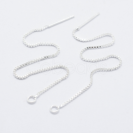 Brass Stud Earring Findings KK-K220-01A-S-1