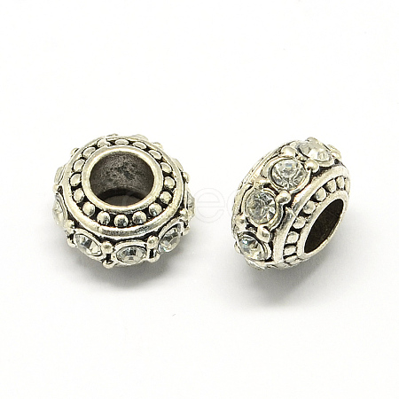 Alloy Rhinestone European Beads X-MPDL-R036-01C-1