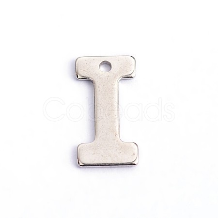 Tarnish Resistant 304 Stainless Steel Letter Charms X-STAS-O072-I-1