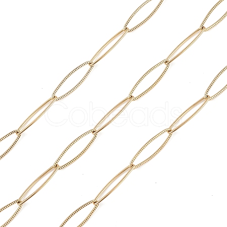 304 Stainless Steel Horse Eye Link Chains CHS-C006-06G-1