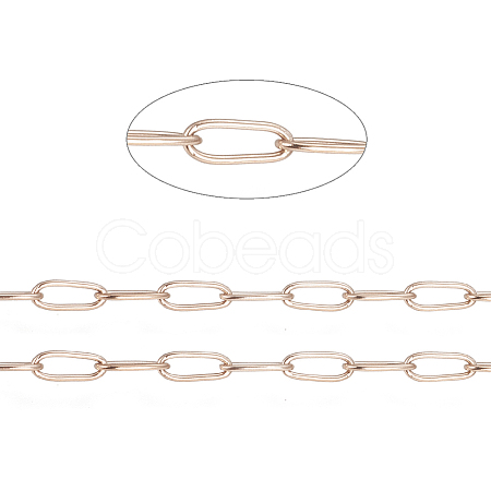 Ion Plating(IP) 304 Stainless Steel Paperclip Chains CHS-F010-01I-RG-1