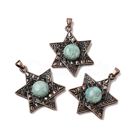 Natural Amazonite Pendants G-A297-06R-18-1