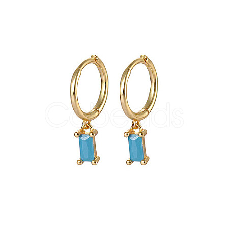 Real 18K Gold Plated 925 Sterling Silver Dangle Hoop Earrings for Women SY2365-11-1