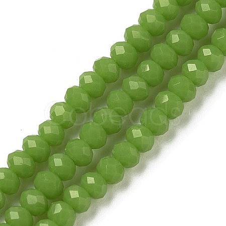 Opaque Solid Color Glass Bead Strands GLAA-F076-A13-1