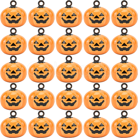 20Pcs Halloween Pumpkin Bell  KKB-GF0001-01-1