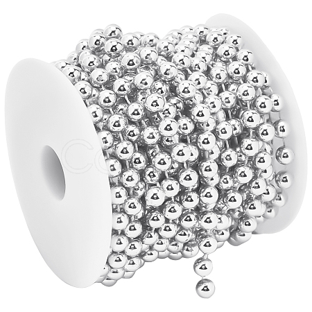 ABS Plastic Imitation Pearl Bead Chain KY-WH20006-09B-1