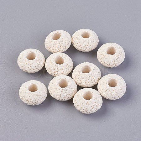 Natural Lava Rock European Beads G-I220-H01-1