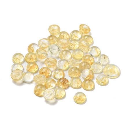 Synthetic Coffee Watermelon Stone Glass Cabochons G-H309-03-03-1