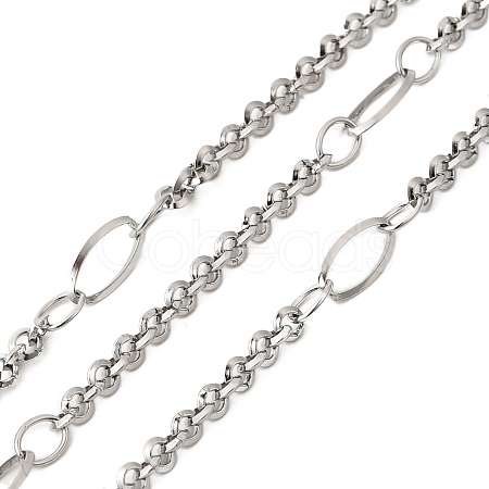 304 Stainless Steel Oval Link Chains CHS-B015-12P-1