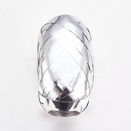 Single Face Laser Balloons Ribbon SRIB-WH0003-D04-1