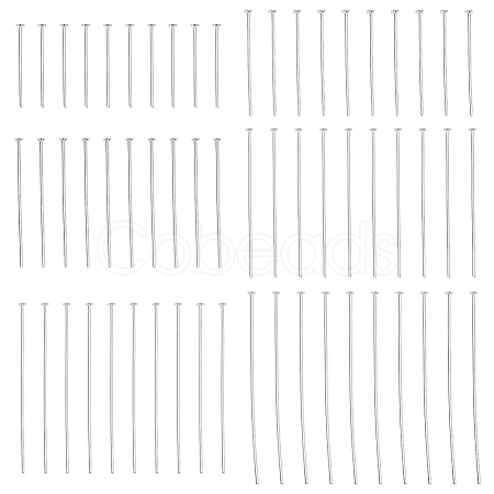 60Pcs 6 Styles Brass Flat Head Pins FIND-BC0003-94P-1