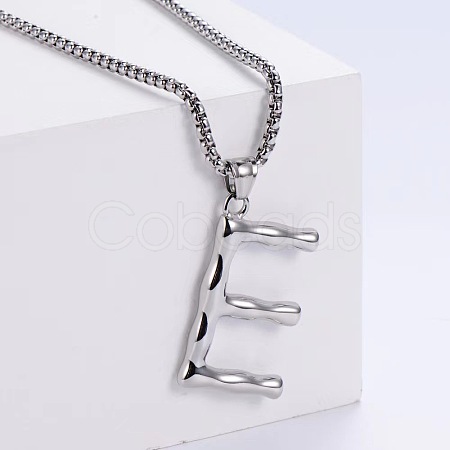Minimalist chic collarbone necklace with 26 English letters design LW4134-31-1