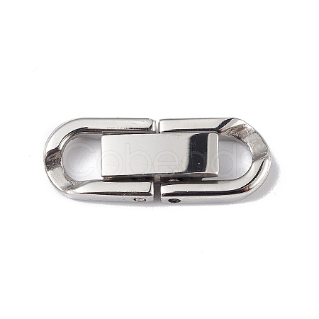 Non-Tarnish 304 Stainless Steel Fold Over Clasps STAS-G307-11B-P-1