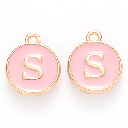 Golden Plated Alloy Enamel Charms ENAM-S118-07S-1