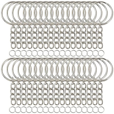 Iron Split Key Rings & Open Jump Rings Keychain Findings Kits DIY-YW0010-53P-1