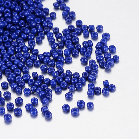 Baking Paint Glass Seed Beads SEED-S001-01-1