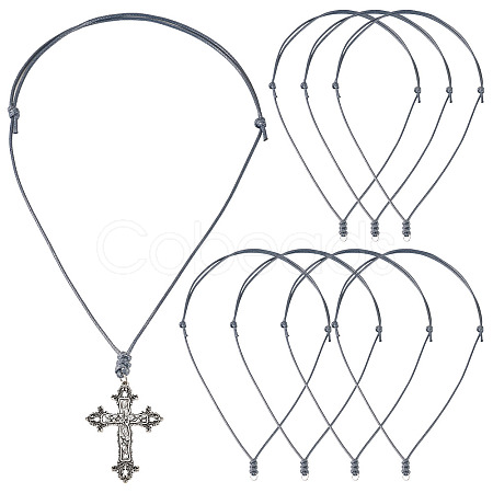 30Pcs Eco-Friendly Korean Waxed Polyester Braided Adjustable Necklace Makings NJEW-TAC0023-05-1