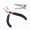 Carbon Steel Flat Nose Pliers for Jewelry Making Supplies, Polishing, Black, Gunmetal,12.5cm long