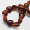 Handmade Silver Foil Glass Beads, Heart, Coconut Brown, 20x20x13mm, Hole: 2mm