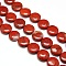 Natural Crackle Flat Round Red Jasper Beads Strands, 20x7~9mm, Hole: 1mm, about 20pcs/strand, 15.74 inch