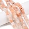 Natural Pink Aventurine Beads Strands, Cube, 8~10x8~10x8~9mm, Hole: 1.2mm, about 47~49pcs/strand, 15.35~15.79''(39~40.1cm)