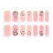 Full Cover Ombre Nails Wraps, Glitter Powder Color Street Nail Strips, Self-Adhesive, for Nail Tips Decorations, Pink, 24x8mm, 14pcs/sheet