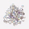 Glass Flat Back Rhinestone, Grade A, Back Plated, Faceted, Half Round, Crystal AB, 4.6~4.8mm, about 1440pcs/bag