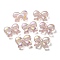 UV Plating Luminous Transparent Acrylic Beads, Glow in The Dark, Bowknot, Lavender Blush, 28.5x37.5x12mm, Hole: 3.5mm