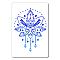 PET Plastic Drawing Painting Stencils Templates, Rectangle, Lotus Pattern, 30x20cm