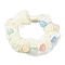 Cloth Elastic Hair Ties, with Platic Bead, Hair Accessories for Girls or Women, Beige, 17mm, Inner Diameter: 50mm