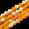 Imitate Austrian Crystal Bicone Frosted Glass Beads Strands, Grade AA, Faceted, Orange, 3.5~3.8x3mm, Hole: 0.8mm, about 113~115pcs/strand, 36~36.5cm