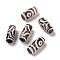 Tibetan Style dZi Beads, Natural Agate Beads, Dyed, Rice, Mixed Patterns, 20x8~9mm, Hole: 1.6~2mm