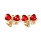 Alloy Crystal Rhinestone Pendants, Butterfly Charms, Red, 13.5x16.5x4mm, Hole: 1.6mm