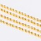 Iron Ball Bead Chains, Soldered, Nickel Free, with Spool, Golden, 1.5mm, about 328.08 Feet(100m)/roll