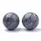 Natural Gemstone Home Decorations, Display Decorations, Round Ball, Black, 47~50mm, 2pcs/Pair