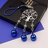 Alloy Flat Round with Tree of Life Pendant Decorations EVIL-PW0003-04-2