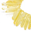 Natural Dyed Quartz Pointed Stick Beads Strands G-G791-15-4