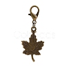 Maple Leaf Alloy Pendants Decorations Set HJEW-JM00819-3