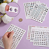 8 Sheets 8 Styles Eye Pattern Ceramics Clay Water Transfer Paper STIC-CP0001-16-3