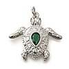 Brass Micro Pave Cubic Zirconia Pendants KK-B128-01P-1