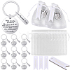 12Pcs Stainless Steel Keychains KEYC-BM0001-08-1