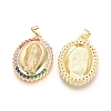 Brass Micro Pave Cubic Zirconia Pendants KK-I657-46G-2
